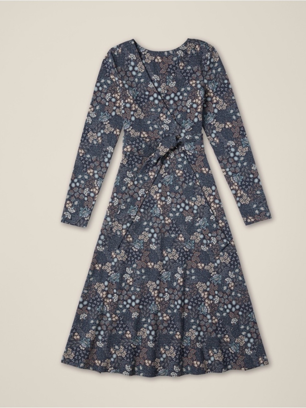 NWT Pact 100% Organic Cotton
Navy Blue Floral Midi Long Fit & Flare Wrap Dress M - Picture 5 of 6